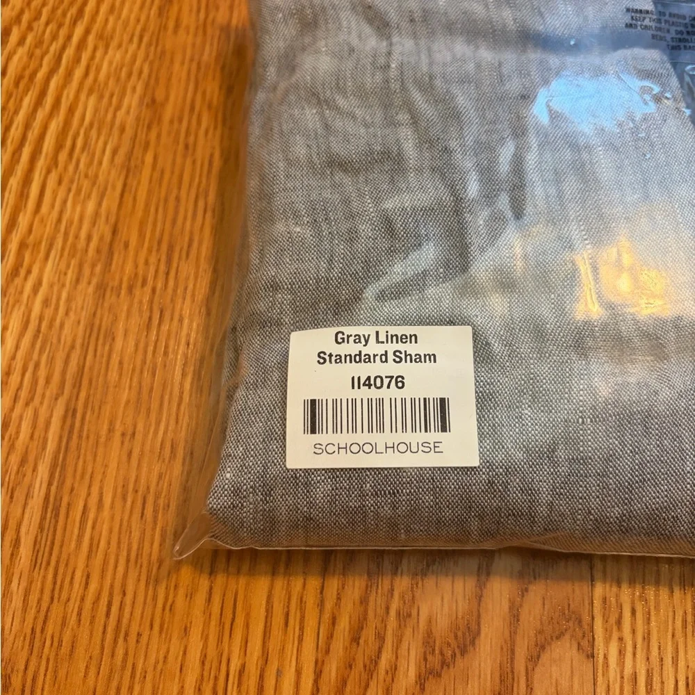 NEW Schoolhouse Linen Standard Pillow Shams (Lot of 2)